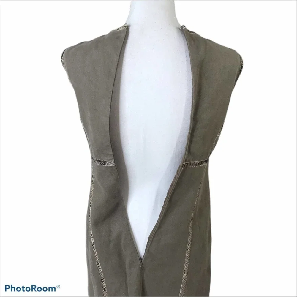 Michael Kors 100% hemp python trim dress